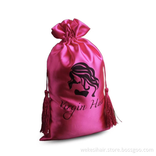 Design Logo Hair Extension Packaging,Beautiful Satin Hair Extension Packaging Bags